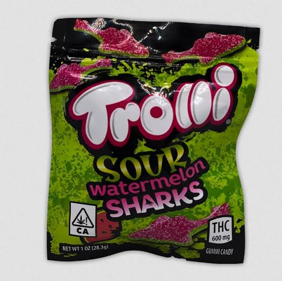 Trolli Sour watermelon Sharks 600mg